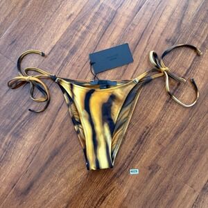 ROBERTO CAVALLI X SKIMS DIPPED TIE BIKINI BOTTOM | TIGER FACE PRINT SIZE XS